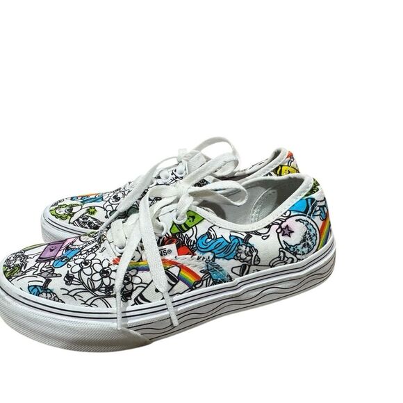 Vans Crayola Kids Colorful Graphic Sneakers, Size 3 - Picture 3 of 6